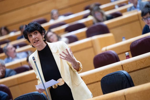 The Senate plenary session debates a motion on Democratic Memory, with the housing crisis as the underlying issue. Elma Saiz, Minister of Inclusion, Social Security, and Migration and government spokesperson, speaks during a plenary session in the Senate on September 29, 2026, in Madrid, Spain. The opposition will debate a motion on the Democratic Memory Act and a proposal to create a commission on Ceuta. In addition, various committees will examine initiatives on workplace inclusion for people with disabilities, Sahrawi nationality, and the ban on conversion therapy. SEPTEMBER 29, 2026 SENATE MINISTERS POLITICIANS Jesús Hellí Madrid Madrid, Spain Copyright: xJesusxHellinx 7808676