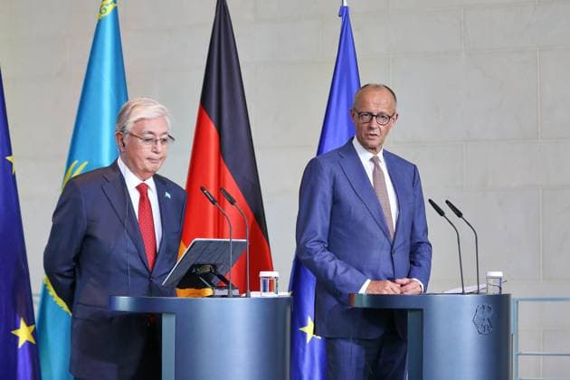 Berlin, Germany, September 29, 2026: Federal Chancellery—Reception for Kazakh President Kassym Shomart Tokayev and Federal Chancellor Friedrich Merz (CDU) Copyright: xdtsxNachrichtenagenturx dts_136807