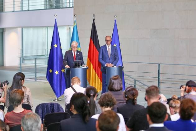 Berlin, Germany, September 29, 2026 Federal Chancellery Reception for Kassym Shomart Tokayev, President of Kazakhstan, and Federal Chancellor Friedrich Merz (CDU) Copyright: xdtsxNachrichtenagenturx dts_136791