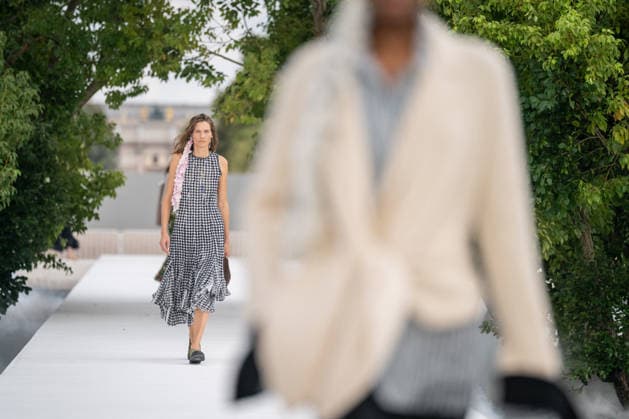 PFW - Dior Runway A model walks the runway during the Christian Dior Womenswear Spring Summer 2027 show as part of Paris Fashion Week on September 29, 2026 in Paris, France. Photo by Alexis Jumeau ABACAPRESS.COM Paris France  Copyright: xJumeauxAlexis ABACAx