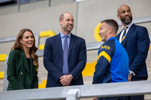 Royal visit, Leeds. JG Sept 2026 POOL Picture: James Glossop The Times & Sunday Times The Prince and Princess of Wales are seen during a visit to AMT Headingley Stadium, the home of the Leeds Rhinos rugby team where they learned how the club and the Leeds Rhinos Foundation are changing lives through the power of sport. Their Royal Highnesses met with Jamie Jones Buchanan MBE (beard and yellow blue striped tie), CEO of the Leeds Rhinos and a lifelong friend of Rob Burrow CBE. 29 09 2026, Credit:James Glossop PA ROTA - B68 Avalon UK  Copyright: xJamesxGlossopx xPAxROTAx-xB68x xAvalonx 1139203435