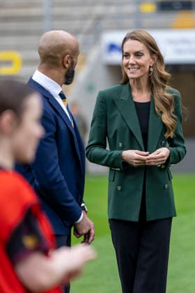 Royal visit, Leeds. JG Sept 2026 POOL Picture: James Glossop The Times & Sunday Times The Prince and Princess of Wales are seen during a visit to AMT Headingley Stadium, the home of the Leeds Rhinos rugby team where they learned how the club and the Leeds Rhinos Foundation are changing lives through the power of sport. Their Royal Highnesses met with Jamie Jones Buchanan MBE (beard and yellow blue striped tie), CEO of the Leeds Rhinos and a lifelong friend of Rob Burrow CBE. 29 09 2026, Credit:James Glossop PA ROTA - B68 Avalon UK  Copyright: xJamesxGlossopx xPAxROTAx-xB68x xAvalonx 1139203457