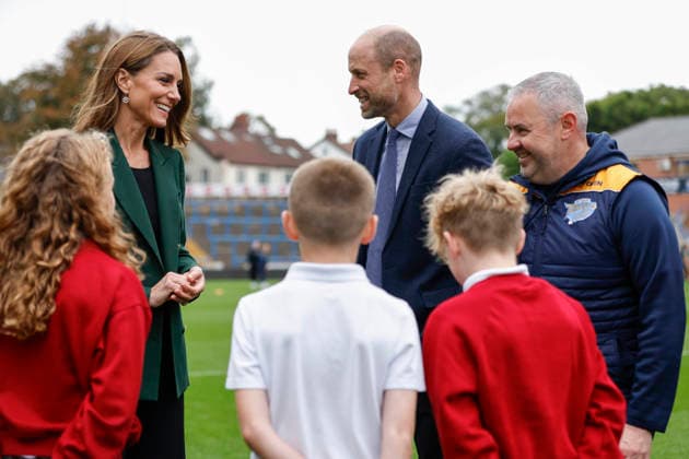 The Prince and Princess of Wales Visit AMT Headingly Rugby Stadium 29 09 2026. The Prince and Princess of Wales during a visit to the home of the Leeds Rhinos to learn how the club and the Leeds Rhinos Foundation are changing lives through the power of sport. Their Royal Highnesses met with Jamie Jones Buchanan MBE, CEO of the Leeds Rhinos and a lifelong friend of Rob Burrow CBE. They then heard from former captain, Danny McGuire, who has returned to the club with the Foundation to lead the Rugby League Development Plan. The Prince and Princess then met with a group of young people currently enrolled in the programme to see its impact first-hand. Finally, as Patron of the Rugby Football League (RFL), The Princess joined The Prince in wishin  Copyright: xPetexMaclainex xB66x xAvalonx 1139204306
