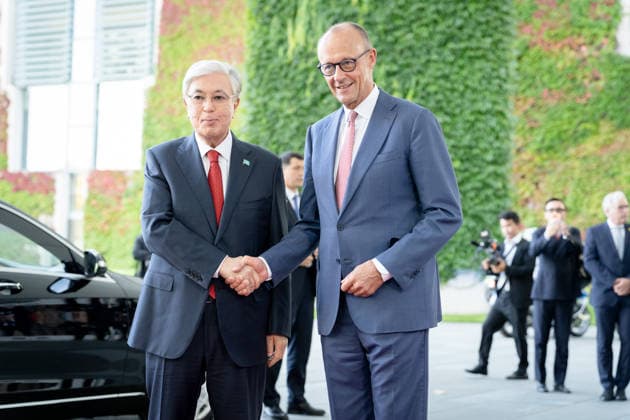 Friedrich Merz, Federal Chancellor, President of Kazakhstan, Kassym-Jomart Tokayev, Berlin, Federal Chancellery, Friedrich Merz, Federal Chancellor, President of Kazakhstan, Kassym-Jomart Tokayev, Berlin, Berlin, GER
