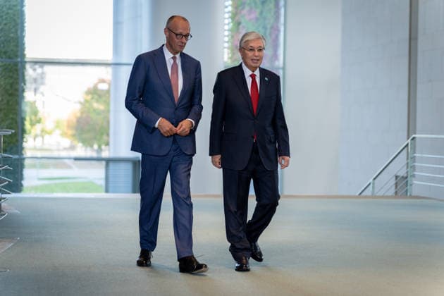 Friedrich Merz, Federal Chancellor, President of Kazakhstan, Kassym-Jomart Tokayev, Berlin, Federal Chancellery, Friedrich Merz, Federal Chancellor, President of Kazakhstan, Kassym-Jomart Tokayev, Berlin, Berlin, GER