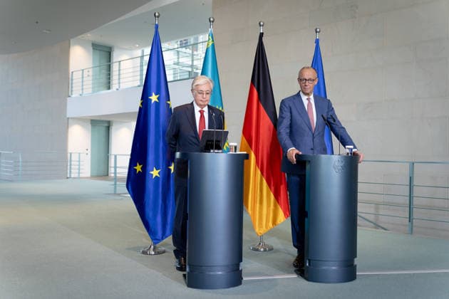 Friedrich Merz, Federal Chancellor, President of Kazakhstan, Kassym-Jomart Tokayev, Berlin, Federal Chancellery, Friedrich Merz, Federal Chancellor, President of Kazakhstan, Kassym-Jomart Tokayev, Berlin, Berlin, GER