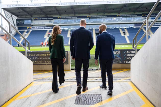 . 29 09 2026. Leeds, United Kingdom. Prince William and Kate Middleton, the Prince and Princess of Wales , during a visit to the Leeds Rhinos rugby team in Leeds, United Kingdom.  xPoolx xi-Imagesx IIM-27031-0001