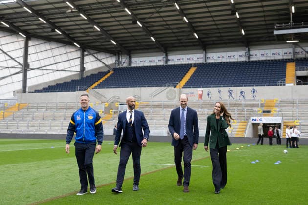 . 29 09 2026. Leeds, United Kingdom. Prince William and Kate Middleton, the Prince and Princess of Wales , during a visit to the Leeds Rhinos rugby team in Leeds, United Kingdom.  xPoolx xi-Imagesx IIM-27031-0009