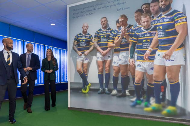 . 29 09 2026. Leeds, United Kingdom. Prince William and Kate Middleton, the Prince and Princess of Wales , during a visit to the Leeds Rhinos rugby team in Leeds, United Kingdom.  xPoolx xi-Imagesx IIM-27031-0011