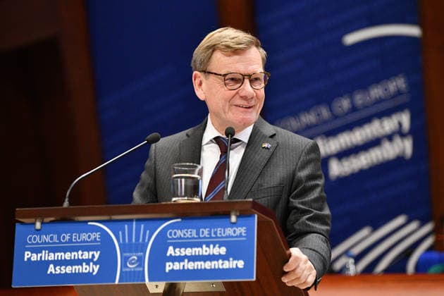 German Foreign Minister Johann Wadephul visits Council of Europe STRASBOURG, FRANCE - SEPTEMBER 29: German Foreign Minister Johann Wadephul addresses members of the Parliamentary Assembly of the Council of Europe (PACE) at the Council of Europe in Strasbourg, France on September 29, 2026. Ahmet Sel Anadolu Strasbourg France. Editorial use only. Please get in touch for any other usage.  Copyright: x2026xAnadoluxAhmetxSelx