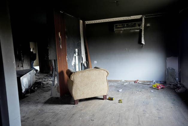 Israelis attack 3 West Bank villages, force family from home minutes after return NABLUS, WEST BANK, PALESTINE - SEPTEMBER 29: A view of the destruction after Israeli settlers raided three villages, setting homes and vehicles on fire and beating an elderly woman in Nablus, West Bank, Palestine on September 29, 2026. During the attack, two homes were set on fire, causing severe damage to the houses and their contents. In Jalud, south of Nablus in the northern West Bank, the Al-Tubasi family returned to its home early Tuesday after nearly two months of displacement, only to be attacked by Israeli settlers minutes later and forced by the army to leave again. Issam Rimawi Anadolu Nablus West Bank. Editorial use only. Please get in touch for a Copyright: x2026xAnadoluxIssamxRimawix