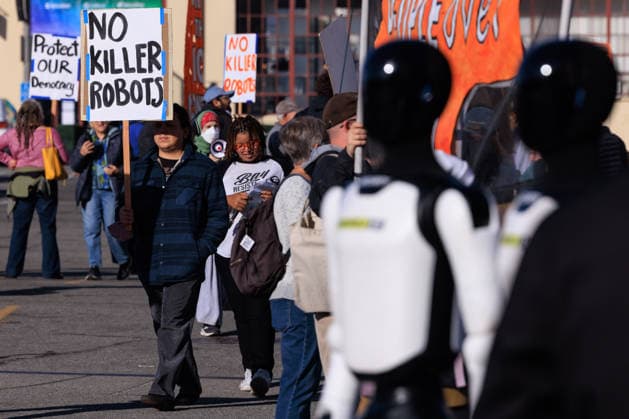 OpenAI DevDay Demonstration in San Francisco SAN FRANCISCO, UNITED STATES - SEPTEMBER 29: Demonstrators gather outside OpenAI DevDay at Fort Mason to call on OpenAI and its CEO Sam Altman to end contracts with the U.S. Military and Immigration and Customs Enforcement, in San Francisco, United States on September 29, 2026. Nikolas Liepins Anadolu San Francisco United States. Editorial use only. Please get in touch for any other usage.  Copyright: x2026xAnadoluxNikolasxLiepinsx