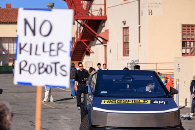OpenAI DevDay Demonstration in San Francisco SAN FRANCISCO, UNITED STATES - SEPTEMBER 29: Demonstrators gather outside OpenAI DevDay at Fort Mason to call on OpenAI and its CEO Sam Altman to end contracts with the U.S. Military and Immigration and Customs Enforcement, in San Francisco, United States on September 29, 2026. Nikolas Liepins Anadolu San Francisco United States. Editorial use only. Please get in touch for any other usage.  Copyright: x2026xAnadoluxNikolasxLiepinsx