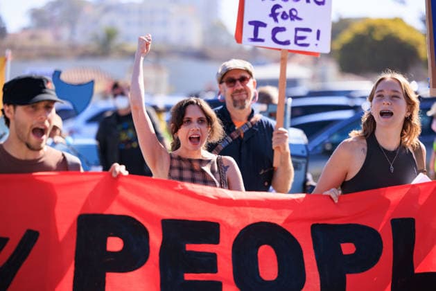 OpenAI DevDay Demonstration in San Francisco SAN FRANCISCO, UNITED STATES - SEPTEMBER 29: Demonstrators gather outside OpenAI DevDay at Fort Mason to call on OpenAI and its CEO Sam Altman to end contracts with the U.S. Military and Immigration and Customs Enforcement, in San Francisco, United States on September 29, 2026. Nikolas Liepins Anadolu San Francisco United States. Editorial use only. Please get in touch for any other usage.  Copyright: x2026xAnadoluxNikolasxLiepinsx