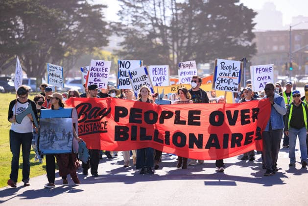 OpenAI DevDay Demonstration in San Francisco SAN FRANCISCO, UNITED STATES - SEPTEMBER 29: Demonstrators gather outside OpenAI DevDay at Fort Mason to call on OpenAI and its CEO Sam Altman to end contracts with the U.S. Military and Immigration and Customs Enforcement, in San Francisco, United States on September 29, 2026. Nikolas Liepins Anadolu San Francisco United States. Editorial use only. Please get in touch for any other usage.  Copyright: x2026xAnadoluxNikolasxLiepinsx