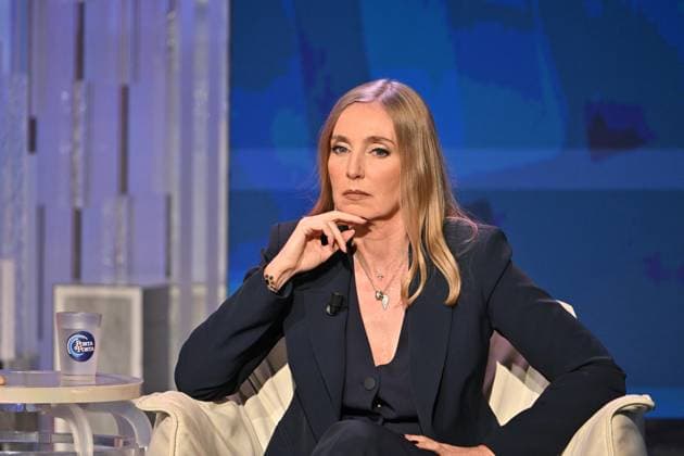 IPA89117441 - Rome: RAI Studios on Via Teulada. The TV show *Porta a porta*. Pictured: Elisabetta Cametti  Copyright: xMaurizioxD Avanzox xMaurizioxDxAvanzox IPA89117441