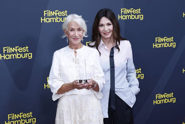 Helen Mirren with Iris Berben at the ceremony honoring her with the Douglas Sirk Award on September 29, 2026, at Cinemaxx as part of the 34th Hamburg Film Festival. Helen Mirren and German actress Iris Berben attend the ceremony honoring her with the Douglas Sirk Award at Cinemaxx Dammtor on September 29, 2026 in Hamburg, Germany. Helen Mirren receives the Douglas Sirk Award at the 34t