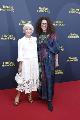 Helen Mirren and Malika Rabahallah, CEO of the festival, attend the award ceremony for the Douglas Sirk Award at Cinemaxx Dammtor on September 29, 2026, in Hamburg, Germany. Helen Mirren receives the Douglas Sirk Award at the 34th Filmfest Hamburg, Germany.