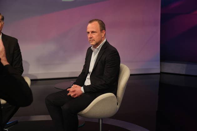 Guests on Maischberger in Berlin, September 29, 2026: Guests on the live broadcast of Maischberger on Das Erste with Jan van Aken, Peter Neumann, Member of the Bundestag for Die Linke; political scientist Frederik Pleitgen; CNN correspondent Denis Scheck; literary critic and host Ulrike Herrmann; Michael Bröcker of *taz*; Table Briefings, Berlin, Germany Copyright: xMatthiasxGränzdörferx