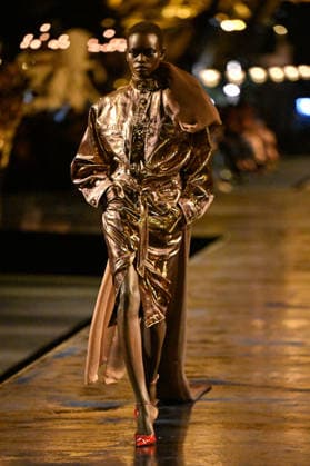 PFW Saint Laurent Runway A model walks the runway at the Saint Laurent show during Paris Fashion Week, in Paris, France on 29 September 2026. Photo by Julien Reynaud APS-Medias ABACAPRESS.COM Paris France  Copyright: xReynaudxJulien APS-Medias ABACAx