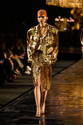PFW Saint Laurent Runway A model walks the runway at the Saint Laurent show during Paris Fashion Week, in Paris, France on 29 September 2026. Photo by Julien Reynaud APS-Medias ABACAPRESS.COM Paris France  Copyright: xReynaudxJulien APS-Medias ABACAx