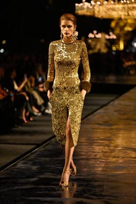 PFW Saint Laurent Runway A model walks the runway at the Saint Laurent show during Paris Fashion Week, in Paris, France on 29 September 2026. Photo by Julien Reynaud APS-Medias ABACAPRESS.COM Paris France  Copyright: xReynaudxJulien APS-Medias ABACAx