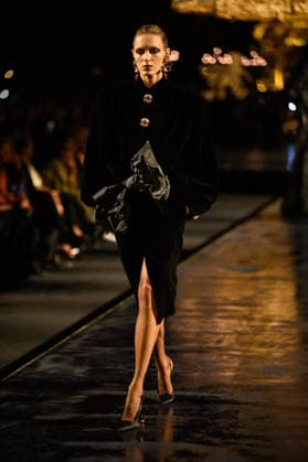 PFW Saint Laurent Runway A model walks the runway at the Saint Laurent show during Paris Fashion Week, in Paris, France on 29 September 2026. Photo by Julien Reynaud APS-Medias ABACAPRESS.COM Paris France  Copyright: xReynaudxJulien APS-Medias ABACAx