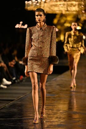 PFW Saint Laurent Runway A model walks the runway at the Saint Laurent show during Paris Fashion Week, in Paris, France on 29 September 2026. Photo by Julien Reynaud APS-Medias ABACAPRESS.COM Paris France  Copyright: xReynaudxJulien APS-Medias ABACAx