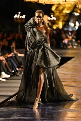 PFW Saint Laurent Runway A model walks the runway at the Saint Laurent show during Paris Fashion Week, in Paris, France on 29 September 2026. Photo by Julien Reynaud APS-Medias ABACAPRESS.COM Paris France  Copyright: xReynaudxJulien APS-Medias ABACAx