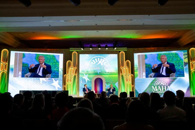 Vice President JD Vance and Secretary of Health and Human Services Robert F. Kennedy, Jr. speak during the 2026 MAHA Summit at the Waldorf Astoria Hotel in Washington, DC on Tuesday, September 29, 2026. Leaders from government, healthcare, science, technology, agriculture, and business gathered to discuss challenges, opportunities, and approaches to improving health across the United States. WAP20260929163 BONNIExCASH