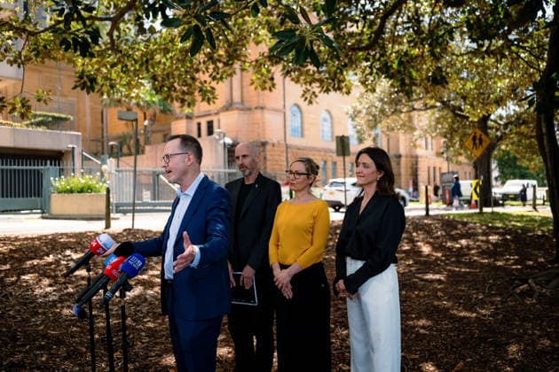 GREENS LEADERSHIP ANNOUNCEMENT, Senator David Shoebridge speaks to media during a press conference announcing the new leadership team of the Australian Greens, in Sydney, Wednesday, September 30, 2026. ( NO ARCHIVING SYDNEY NEW SOUTH WALES Australia  Copyright: xGEORGExCHANx 20260930148810506758