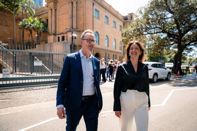 GREENS LEADERSHIP ANNOUNCEMENT, (L-R) David Shoebridge and Steph Hodgins-May are seen after the press conference announcing the new leadership team of the Australian Greens, in Sydney, Wednesday, September 30, 2026. ( NO ARCHIVING SYDNEY NEW SOUTH WALES Australia  Copyright: xGEORGExCHANx 20260930185022635205