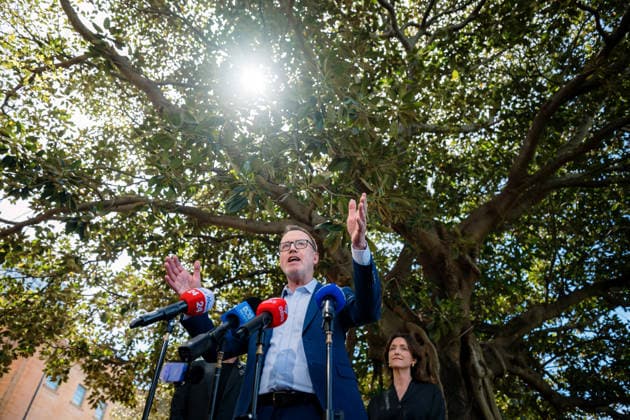 GREENS LEADERSHIP ANNOUNCEMENT, Senator David Shoebridge speaks to media during a press conference announcing the new leadership team of the Australian Greens, in Sydney, Wednesday, September 30, 2026. ( NO ARCHIVING SYDNEY NEW SOUTH WALES Australia  Copyright: xGEORGExCHANx 20260930132369116086