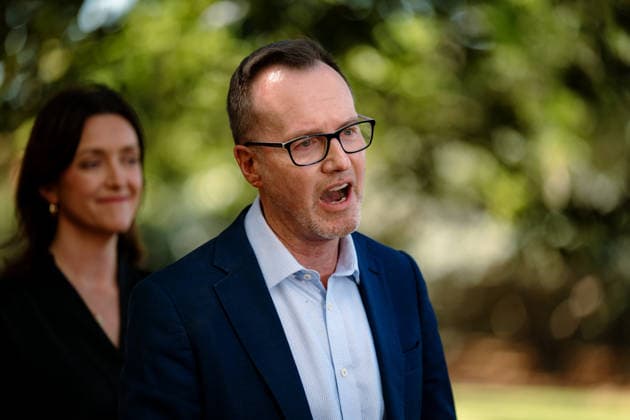 GREENS LEADERSHIP ANNOUNCEMENT, Senator David Shoebridge speaks to media during a press conference announcing the new leadership team of the Australian Greens, in Sydney, Wednesday, September 30, 2026. ( NO ARCHIVING SYDNEY NEW SOUTH WALES Australia  Copyright: xGEORGExCHANx 20260930134516623489