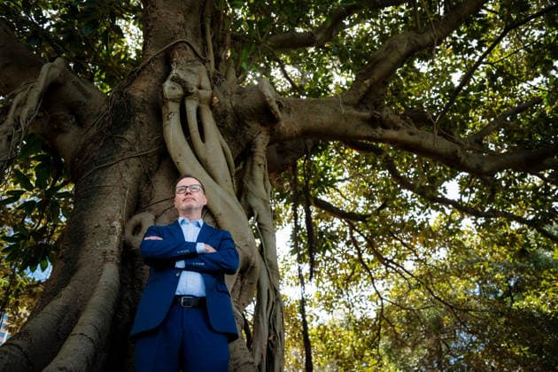 GREENS LEADERSHIP ANNOUNCEMENT, Senator David Shoebridge poses for a photograph after the press conference announcing the new leadership team of the Australian Greens, in Sydney, Wednesday, September 30, 2026. ( NO ARCHIVING SYDNEY NEW SOUTH WALES Australia  Copyright: xGEORGExCHANx 20260930138754052508