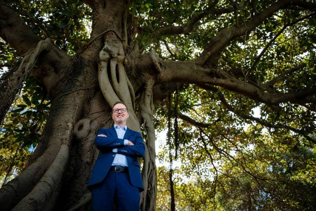 GREENS LEADERSHIP ANNOUNCEMENT, Senator David Shoebridge poses for a photograph after the press conference announcing the new leadership team of the Australian Greens, in Sydney, Wednesday, September 30, 2026. ( NO ARCHIVING SYDNEY NEW SOUTH WALES Australia  Copyright: xGEORGExCHANx 20260930175723847219