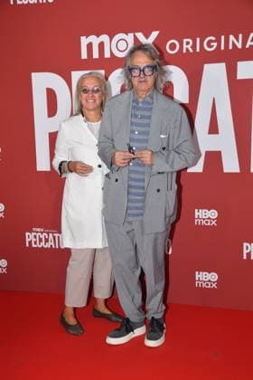 IPA89127918 - Rome, Cinema Adriano: Preview of the HBO TV series Peccato. Pictured: Gigi Marzullo and Antonella De Iuliis  Copyright: xVincenzoxLandix xVincenzoxLandix IPA89127918
