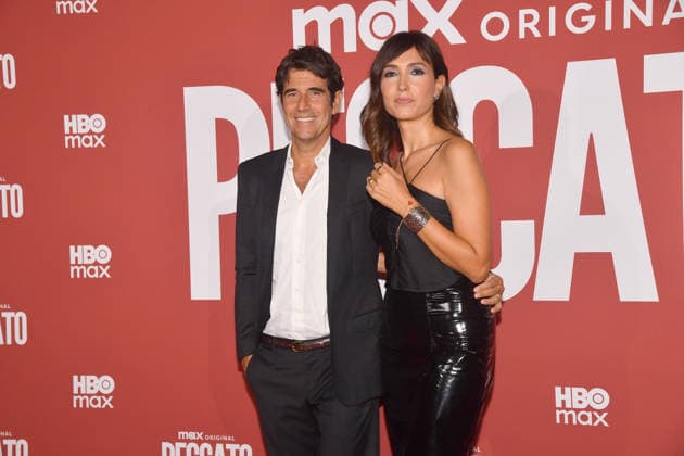 IPA89128057 - Rome, Cinema Adriano: Preview of the HBO TV series Peccato. Pictured: Caterina Balivo and Guido Maria Brera  Copyright: xVincenzoxLandix xVincenzoxLandix IPA89128057