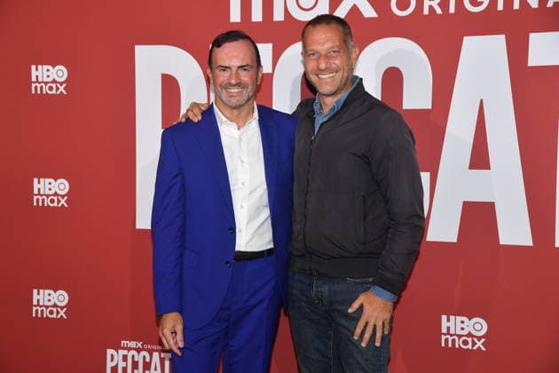 IPA89128097 - Rome, Cinema Adriano: Preview of the HBO TV series Peccato. Pictured: Alessandro Araimo and Daniele Piervincenzi  Copyright: xVincenzoxLandix xVincenzoxLandix IPA89128097