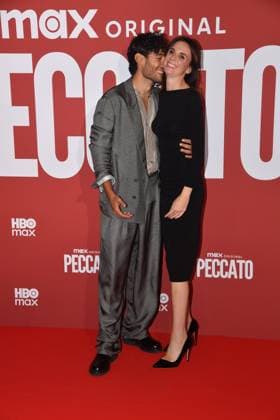 IPA89128205 - Rome, Cinema Adriano: Preview of the HBO TV series Peccato. Pictured: Cristiano Dicembrini and Emanuela Fanelli  Copyright: xVincenzoxLandix xVincenzoxLandix IPA89128205