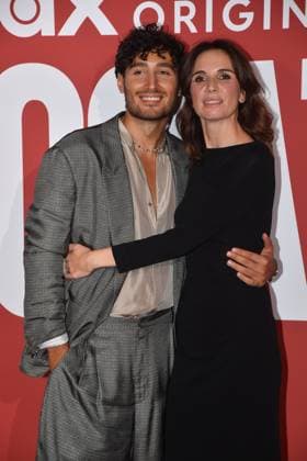 IPA89128209 - Rome, Cinema Adriano: Preview of the HBO TV series Peccato. Pictured: Cristiano Dicembrini and Emanuela Fanelli  Copyright: xVincenzoxLandix xVincenzoxLandix IPA89128209