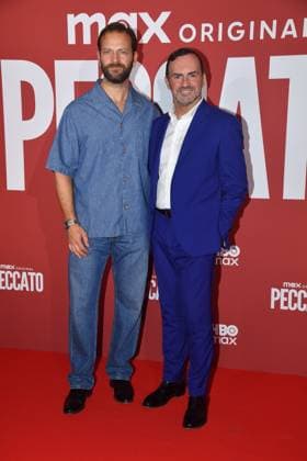 IPA89127977 - Rome, Cinema Adriano: Preview of the HBO TV series Peccato. Pictured: Alessandro Borghi and Alessandro Araimo  Copyright: xVincenzoxLandix xVincenzoxLandix IPA89127977