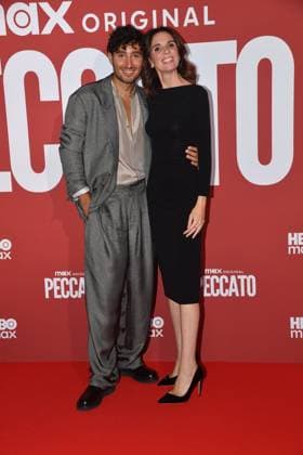 IPA89128208 - Rome, Cinema Adriano: Premiere of the HBO TV series Peccato. Pictured: Cristiano Dicembrini and Emanuela Fanelli  Copyright: xVincenzoxLandix xVincenzoxLandix IPA89128208