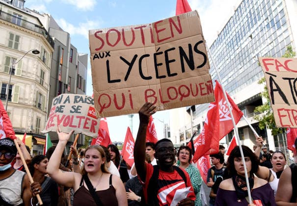 Marylise Leon At Public Service Demonstration For Working Conditions And Funding - Paris Demonstration of Public Service for working conditions and increased funding for public services and to support the high school blockades in Paris, France on September 29, 2026. Photo by Alain Apaydin ABACAPRESS.COM Paris France  Copyright: xApaydinxAlain ABACAx