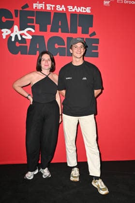 Fifi Et Sa Bande, C’etait Pas Gagne Premiere - Paris Conten creators Marion Donner and Eloi Spinnler attending the premiere of the Canal Plus documentary series ‘Fifi et sa bande, c’etait pas gagne’ about actor Philippe Lacheau, held at Max Linder Panorama cinema, in Paris, France, on September 29th, 2026. Photo by Mireille Ampilhac ABACAPRESS.COM Paris France  Copyright: xAmpilhacxMireille ABACAx
