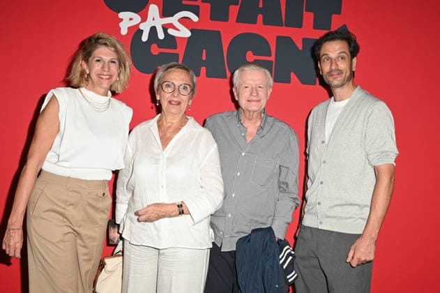 Fifi Et Sa Bande, C’etait Pas Gagne Premiere - Paris Juliette Tresanini, Huguette Lacheau, Gerard Lacheau and Benjamin Garnier attending the premiere of the Canal Plus documentary series ‘Fifi et sa bande, c’etait pas gagne’ about actor Philippe Lacheau, held at Max Linder Panorama cinema, in Paris, France, on September 29th, 2026. Photo by Mireille Ampilhac ABACAPRESS.COM Paris France  Copyright: xAmpilhacxMireille ABACAx