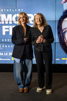 Memoire de Fille Premiere - Paris Annie Ernaux and Judith Godreche (left) attend avant premiere or first screening of ‘Memoire de Fille’ at UGC Cine Cite, in Paris, France, on September 29, 2026. Photo by Ammar Abd Rabbo ABACAPRESS.COM Paris France  Copyright: xAbdxRabboxAmmar ABACAx