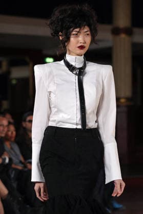 PFW - Torisheju Runway A model walks the runway during the Torisheju Womenswear Spring Summer 2027 show at Musée de l armée as part of Paris Fashion Week on September 29, 2026 in Paris, France. Photo by Alain-Gil Gonzalez ABACAPRESS..COM Paris France  Copyright: xGonzalezxAlain-Gil ABACAx