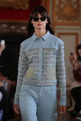PFW - Nothing Nine Runway A model walks the runway during the Nothing Nine Womenswear Spring Summer 2024 show as part of Paris Fashion Week on October 03, 2023 in Paris, France. Photo by Alain-Gil Gonzalez ABACAPRESS..COM Paris France  Copyright: xGonzalezxAlain-Gil ABACAx