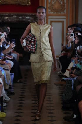 PFW - Nothing Nine Runway A model walks the runway during the Nothing Nine Womenswear Spring Summer 2024 show as part of Paris Fashion Week on October 03, 2023 in Paris, France. Photo by Alain-Gil Gonzalez ABACAPRESS..COM Paris France  Copyright: xGonzalezxAlain-Gil ABACAx